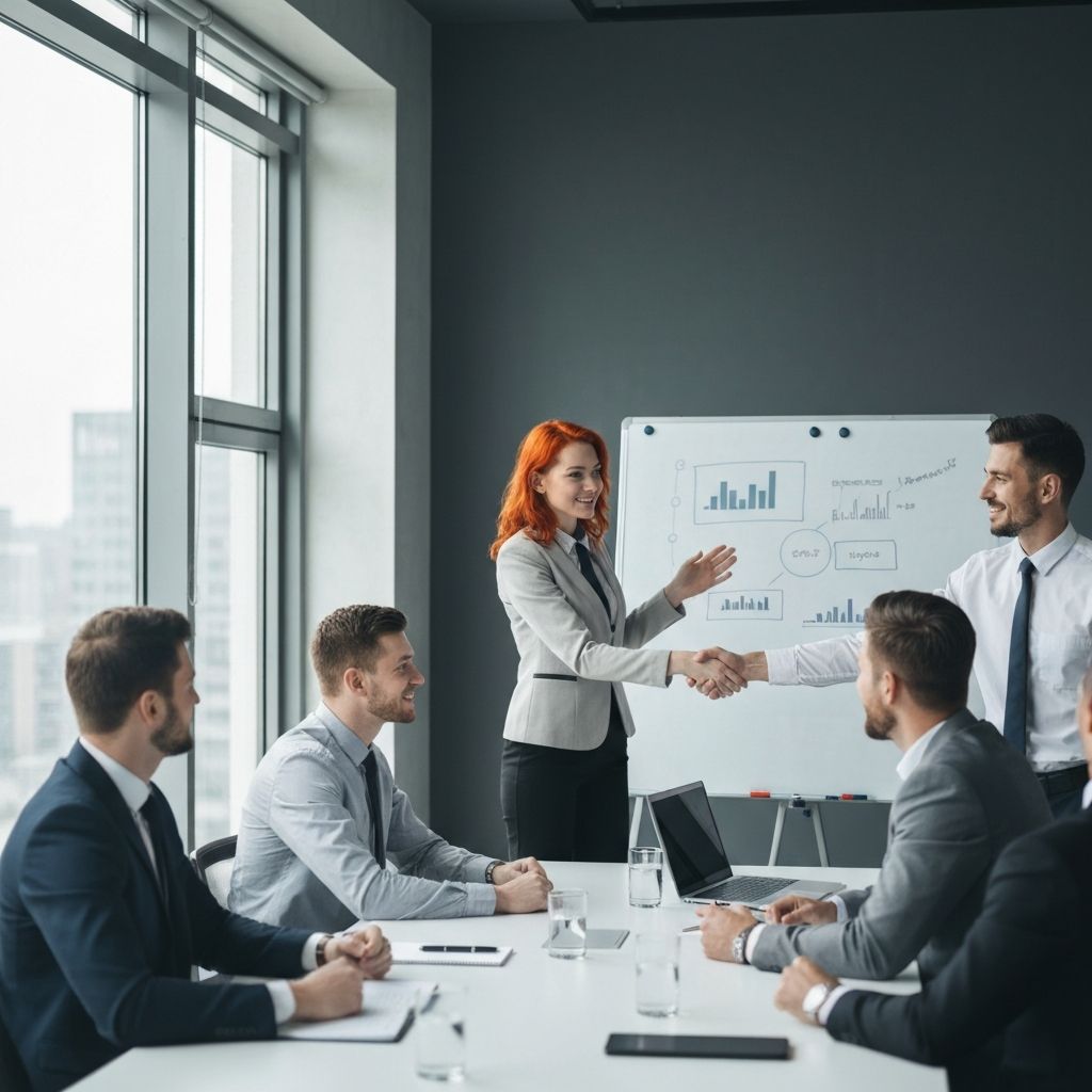 Equipo de banca privada en reunión estratégica revisando reportes de rendimiento en sala de juntas moderna con vistas panorámicas